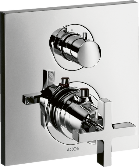 暗装恒温龙头，带开关/分水器和十字把手