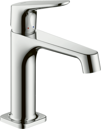 单把手面盆龙头100，带提拉落水套件