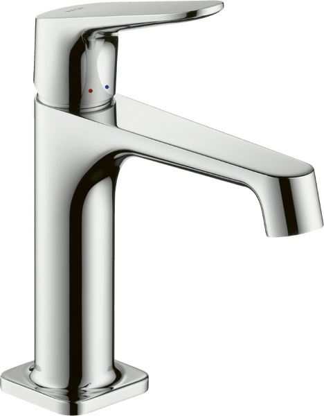 单把手面盆龙头100，带提拉落水套件