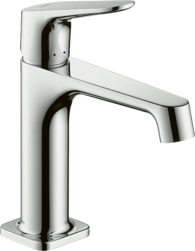 单把手面盆龙头100，带提拉落水套件