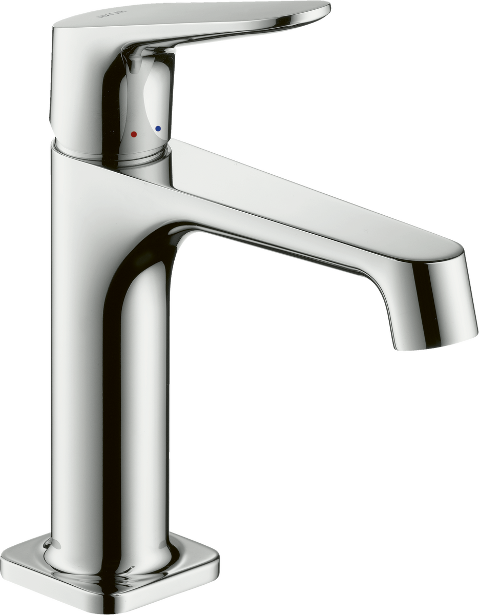 单把手面盆龙头100，带提拉落水套件