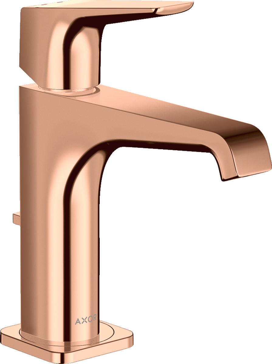 单把手面盆龙头130，带一字把手和提拉落水套件