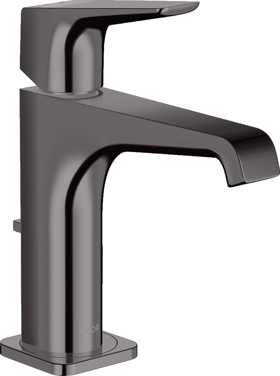 单把手面盆龙头130，带一字把手和提拉落水套件