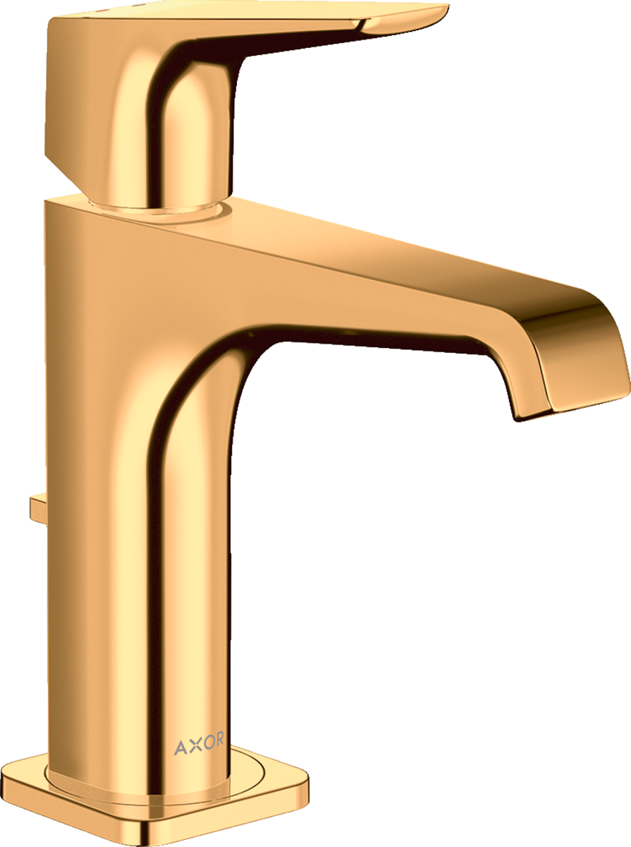 单把手面盆龙头130，带一字把手和提拉落水套件