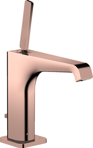 单把手面盆龙头130，带摇杆把手和提拉落水套件