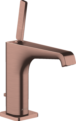 单把手面盆龙头130，带摇杆把手和提拉落水套件