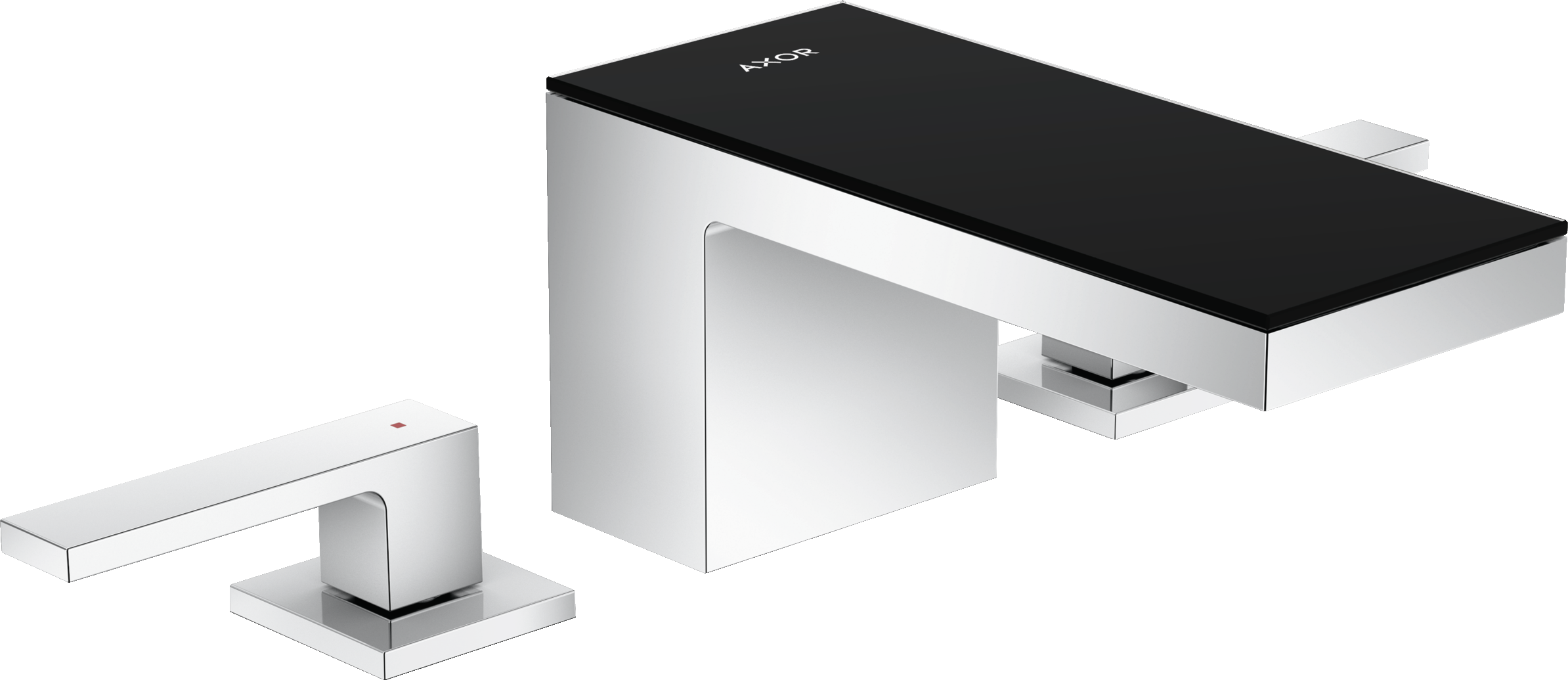 三孔面盆龙头70，带按压落水套件