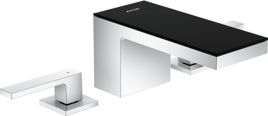 三孔面盆龙头70，带按压落水套件