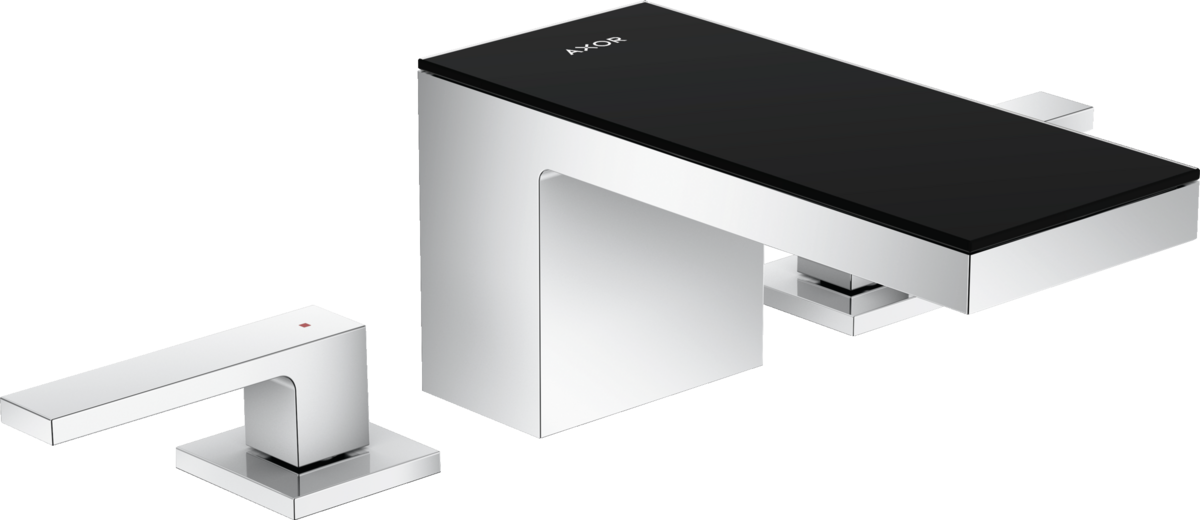 三孔面盆龙头70，带按压落水套件