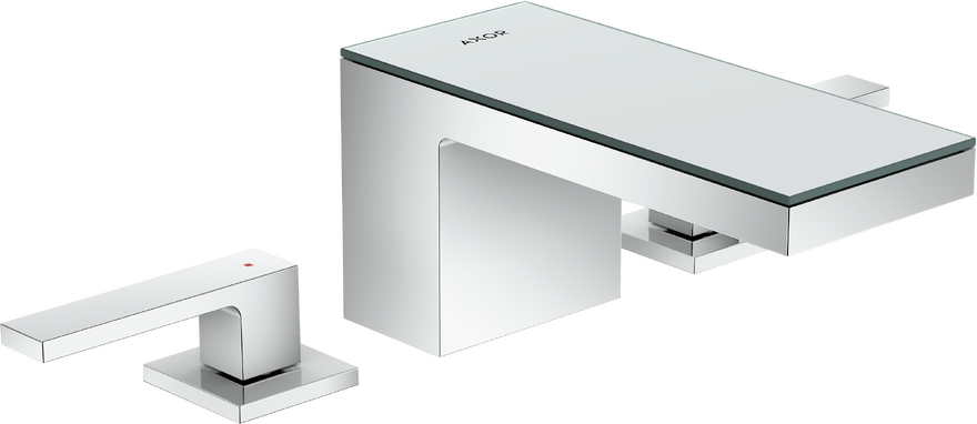 三孔面盆龙头70，带按压落水套件