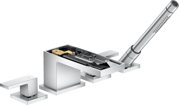 四孔翻边安装浴缸龙头，不带饰板