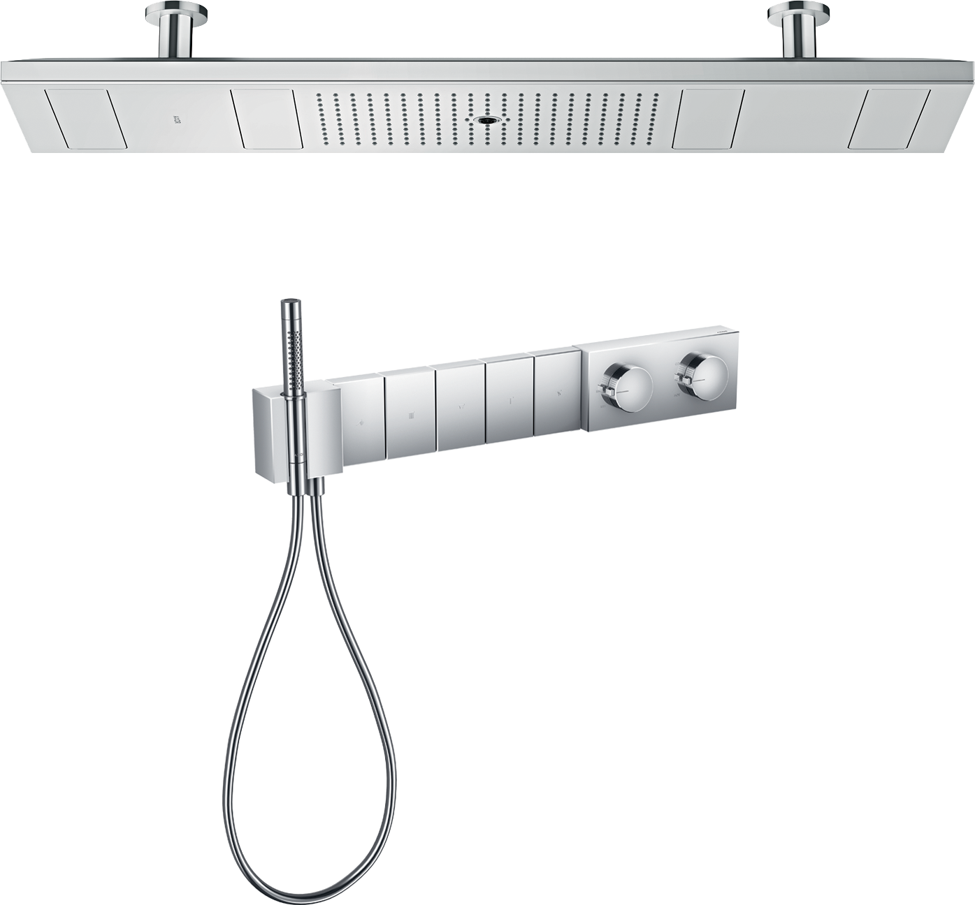 淋浴天堂1200/300花洒套装，四速，不带灯，带恒温模块680/100 Select