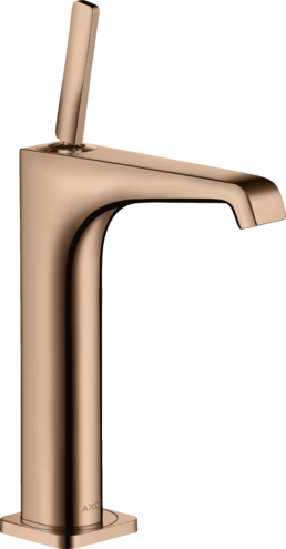 单把手面盆龙头190，带摇杆把手，带长流水型落水套件