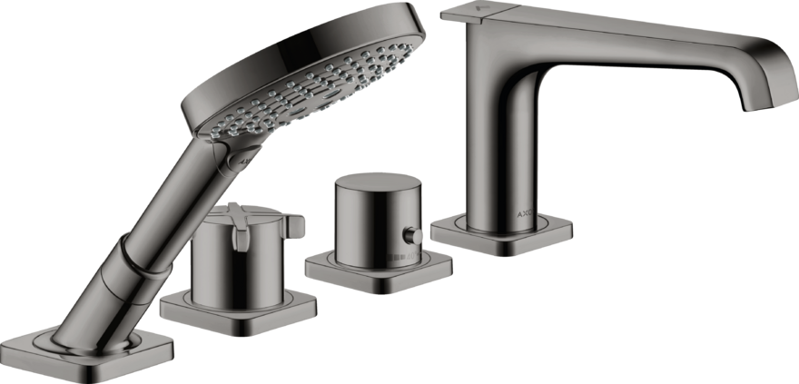 四孔周边安装恒温浴缸龙头