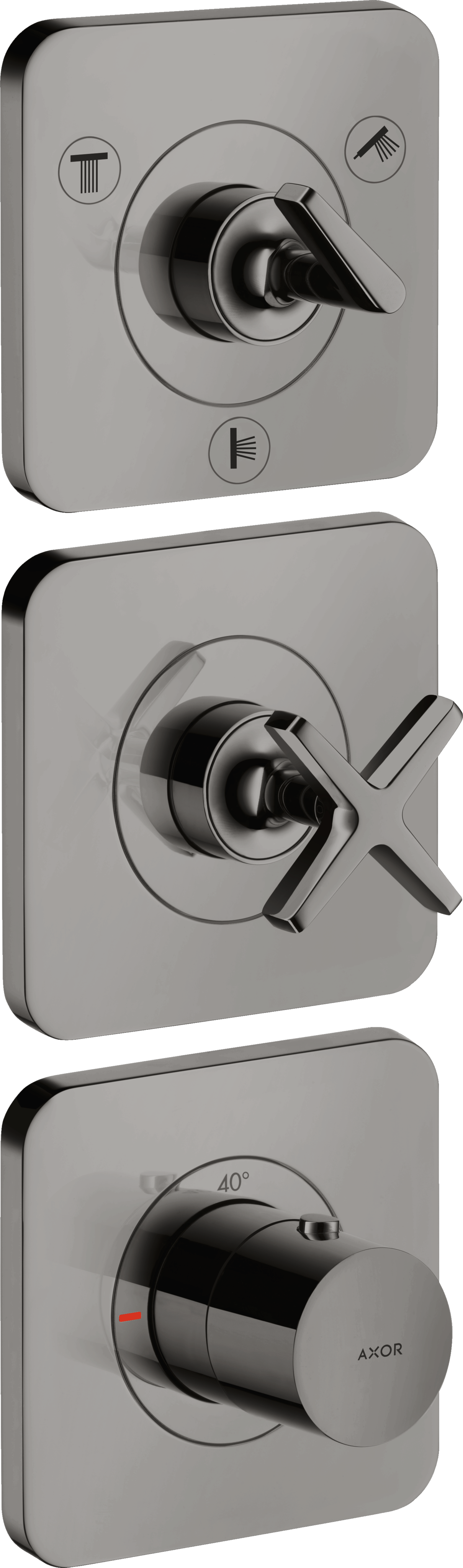 暗装三功能恒温模块380/120，带装饰盖