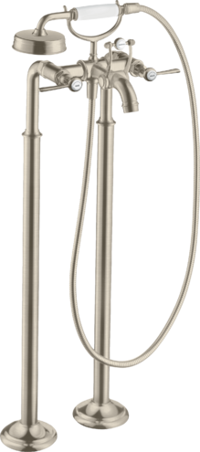 落地式双把手浴缸龙头，带一字把手