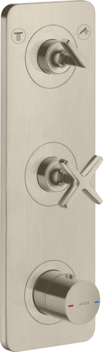 暗装两功能恒温模块380/120，带面板