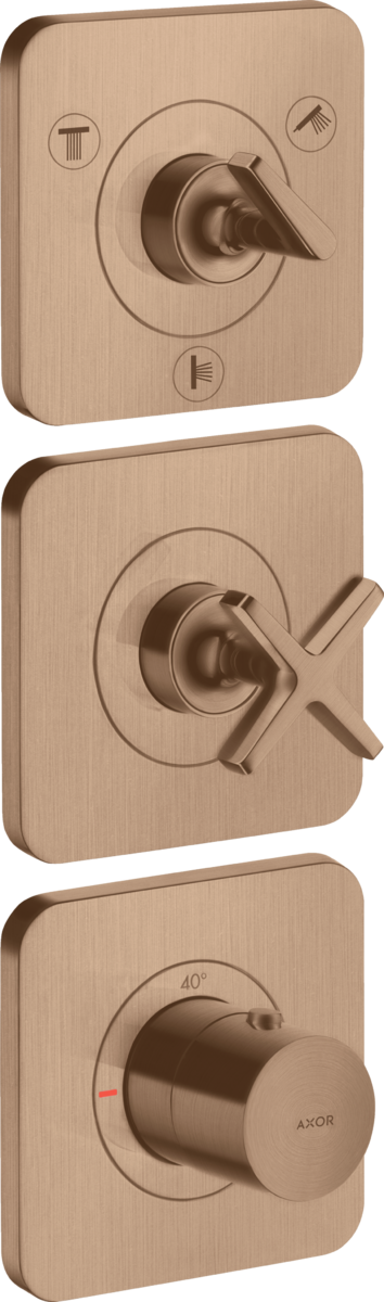 暗装三功能恒温模块380/120，带装饰盖