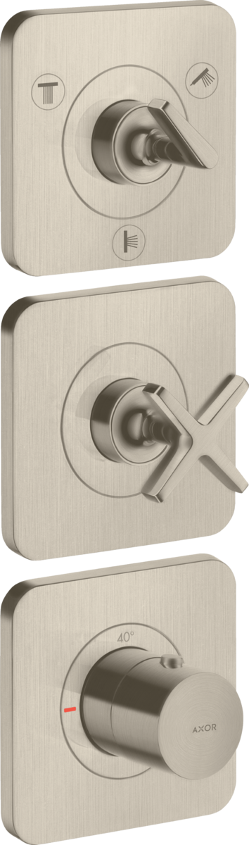 暗装三功能恒温模块380/120，带装饰盖