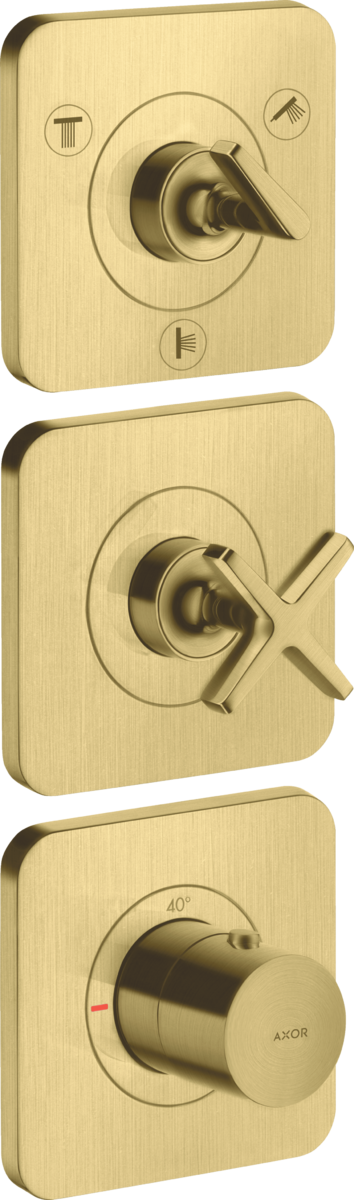 暗装三功能恒温模块380/120，带装饰盖