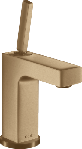 单把手面盆龙头110，带摇杆把手和提拉落水套件