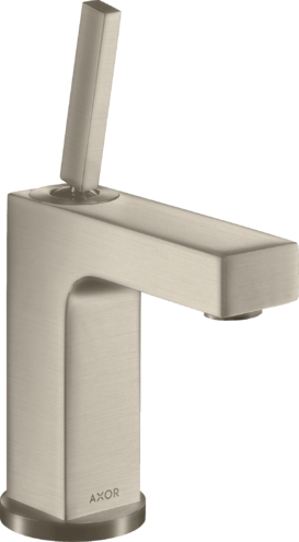 单把手面盆龙头110，带摇杆把手和提拉落水套件