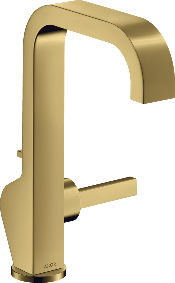 单把手面盆龙头190，带摇杆把手和提拉落水套件