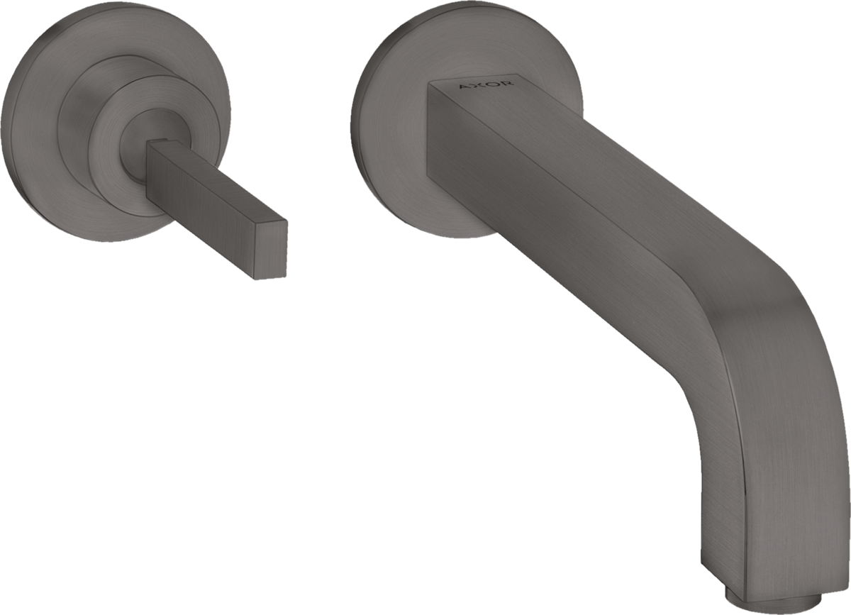 暗装单把手面盆龙头，出水嘴220mm，带摇杆把手和装饰盖