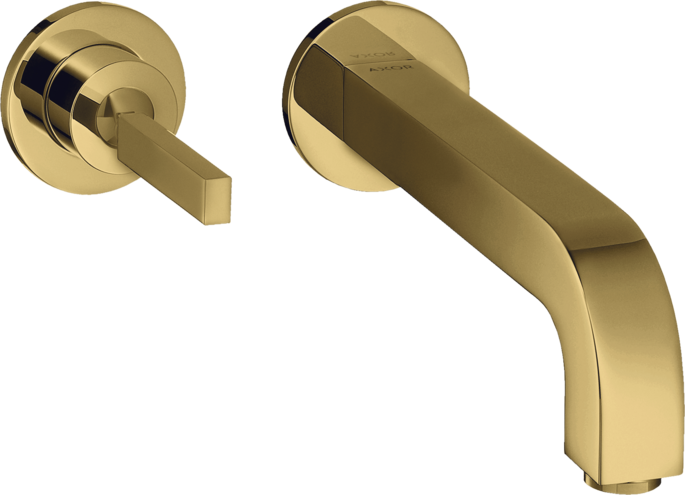 暗装单把手面盆龙头，出水嘴220mm，带摇杆把手和装饰盖