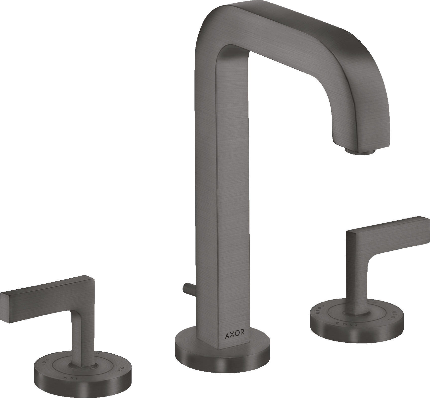 三孔面盆龙头170，一字把手，出水嘴140mm，带装饰盖和提拉落水套件