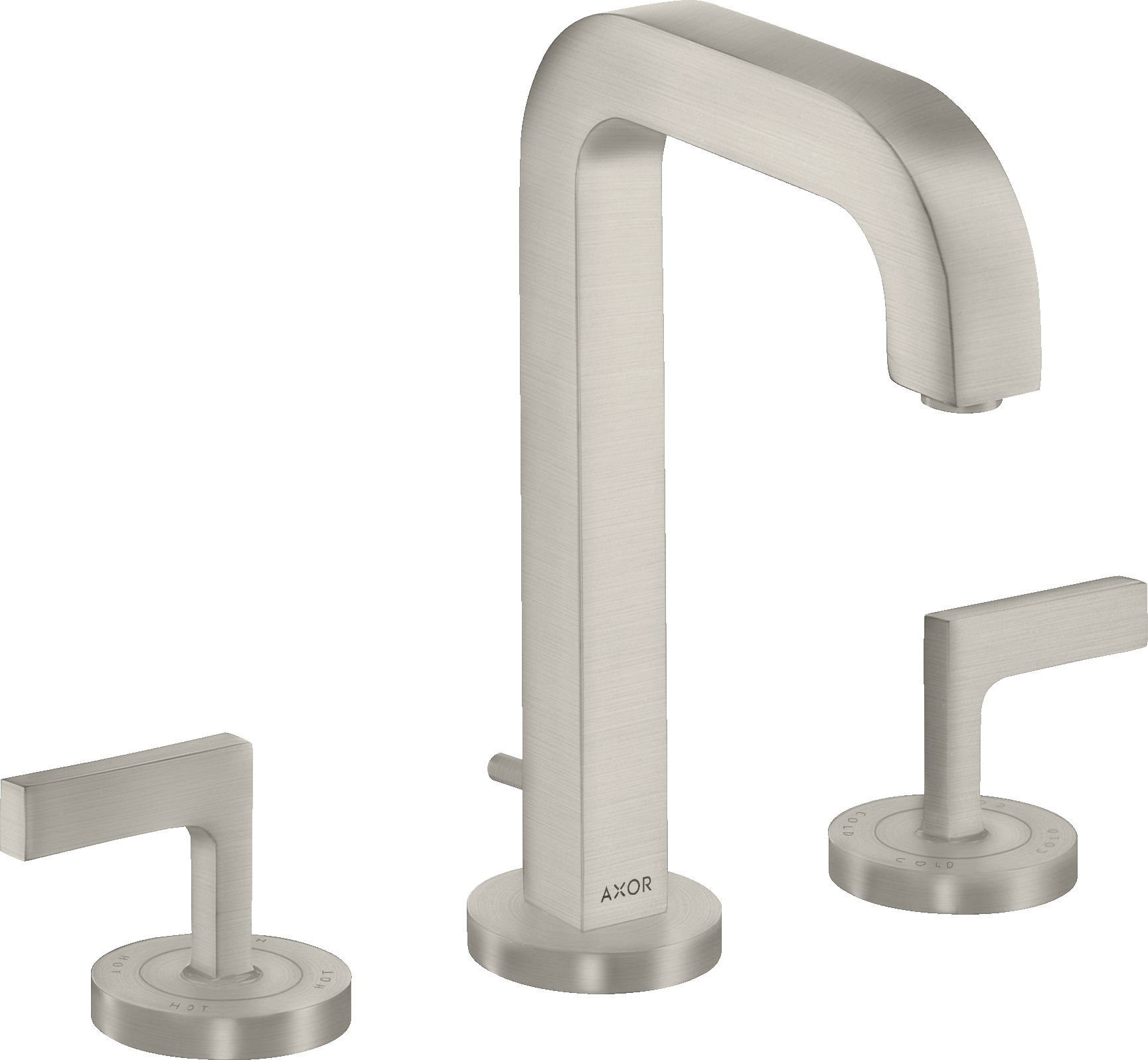 三孔面盆龙头170，一字把手，出水嘴140mm，带装饰盖和提拉落水套件