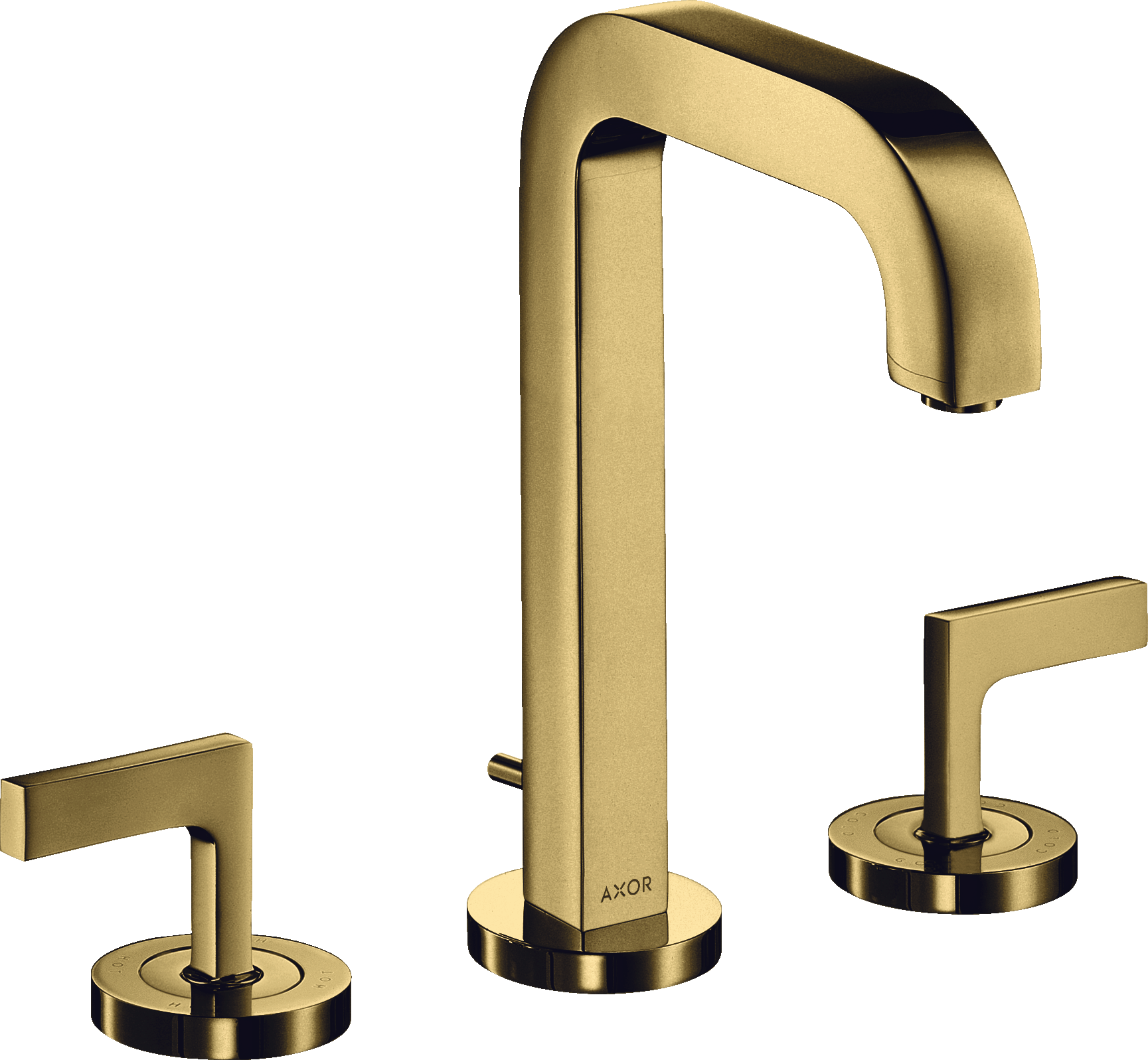 三孔面盆龙头170，一字把手，出水嘴140mm，带装饰盖和提拉落水套件