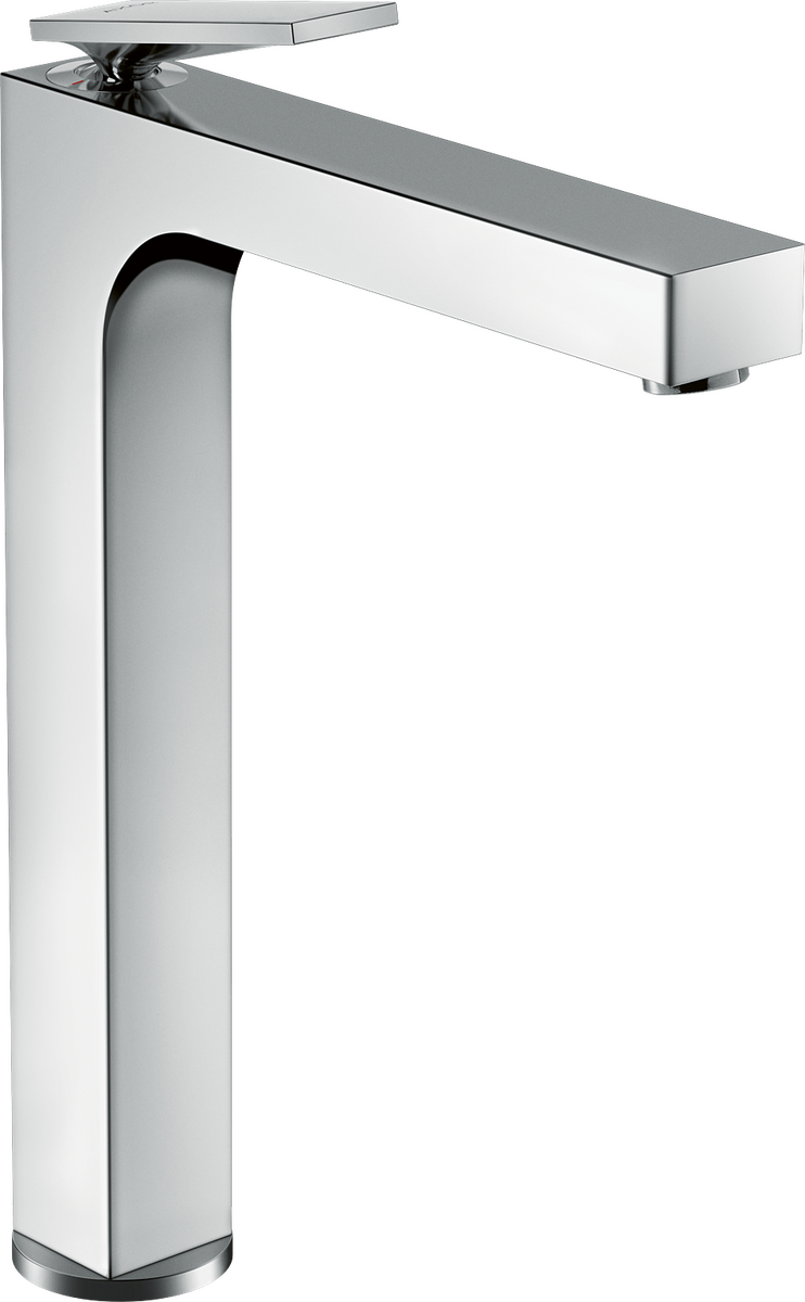 单把面盆龙头280，带一字把手和长流水型落水套件