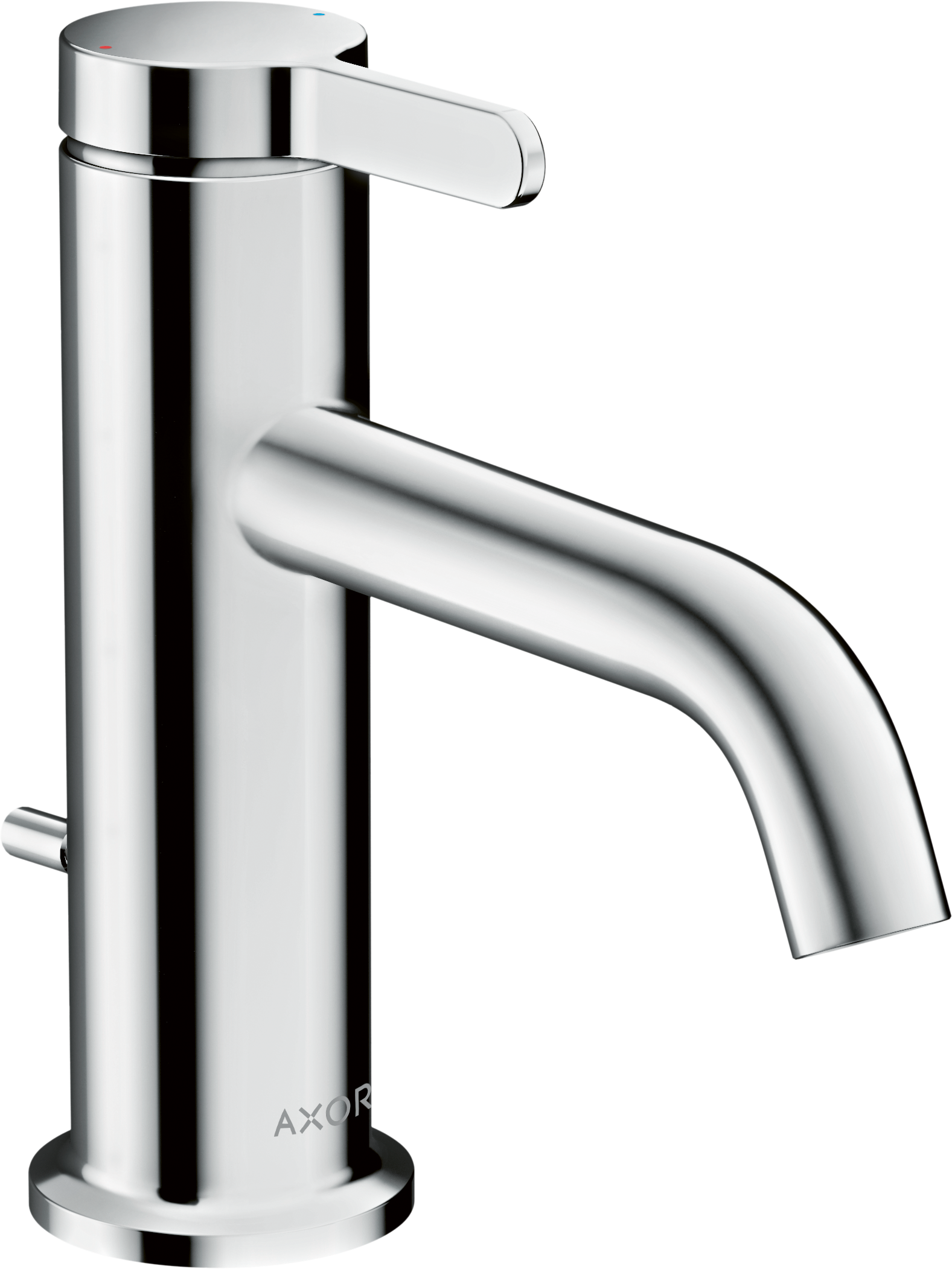 单把面盆龙头70，带一字把手和提拉落水套件