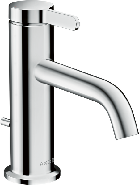 单把面盆龙头70，带一字把手和提拉落水套件