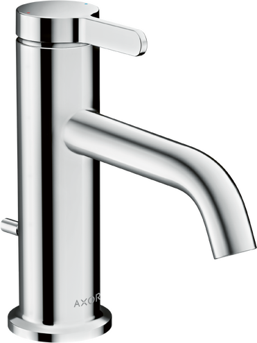 单把面盆龙头70，带一字把手和提拉落水套件