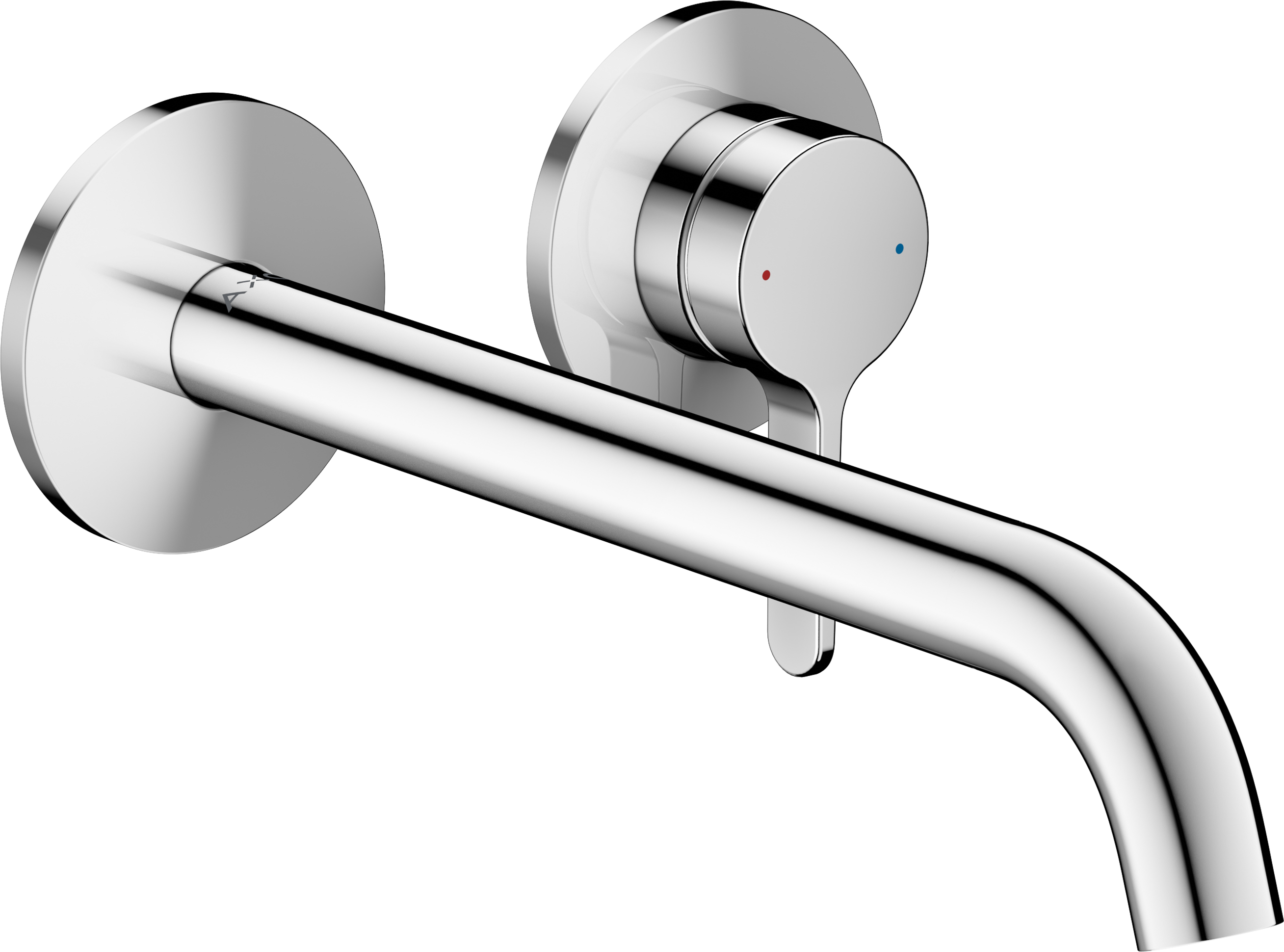 暗装墙出水单把面盆龙头，出水嘴220mm，带一字把手