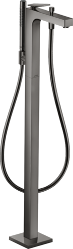 独立式单把手浴缸龙头，带一字把手 菱形切割版本
