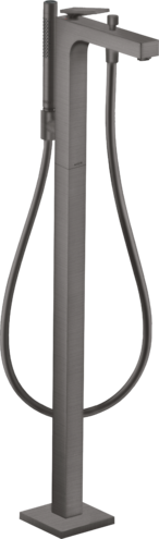 独立式单把手浴缸龙头，带一字把手 菱形切割版本