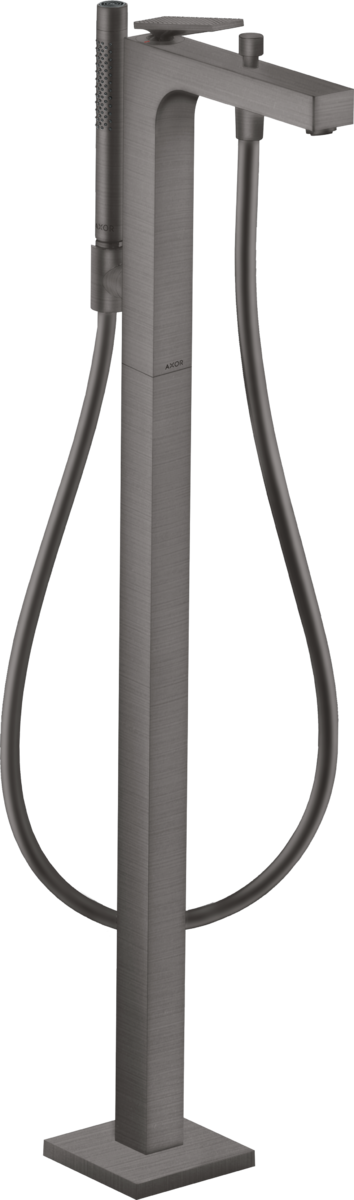 独立式单把手浴缸龙头，带一字把手 菱形切割版本