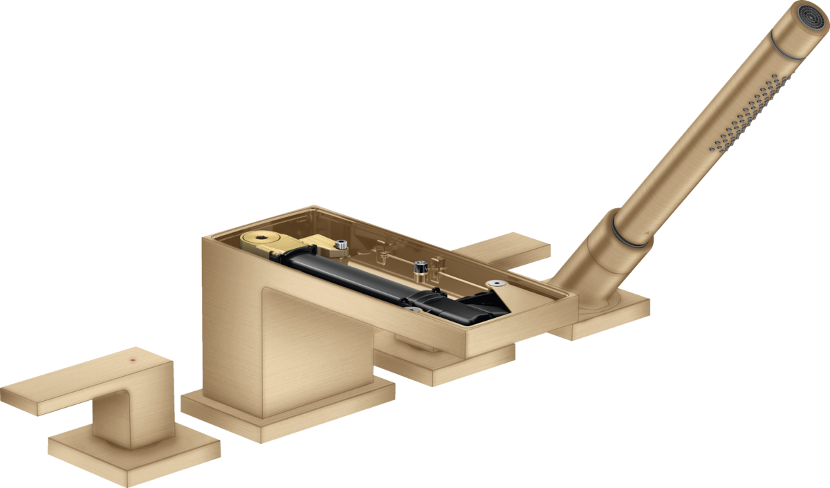 四孔翻边安装浴缸龙头，不带饰板