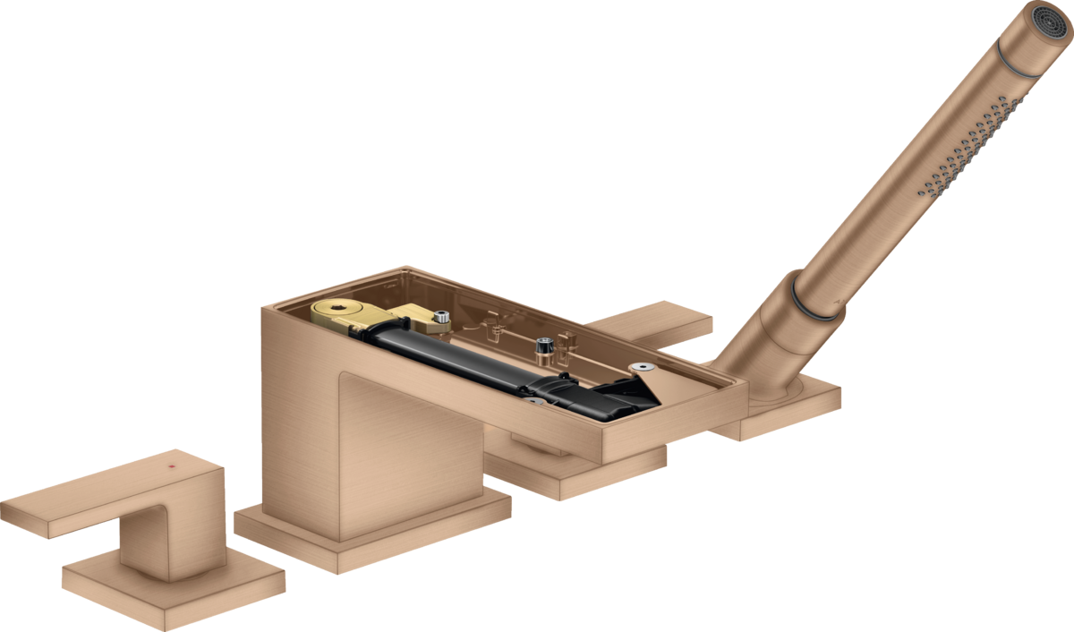 四孔翻边安装浴缸龙头，不带饰板