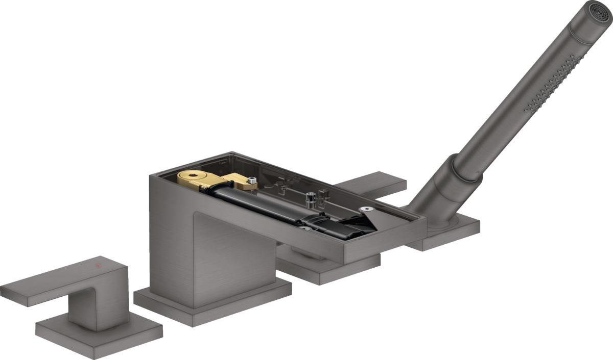 四孔翻边安装浴缸龙头，不带饰板