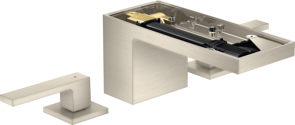 三孔面盆龙头70，带按压落水套件，不带饰板