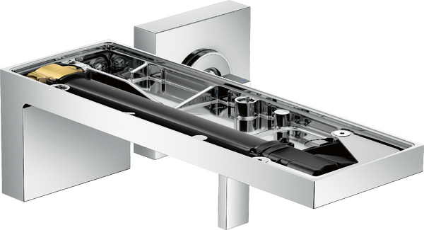 暗装墙出水单把手面盆龙头，出水嘴221mm，不带饰板