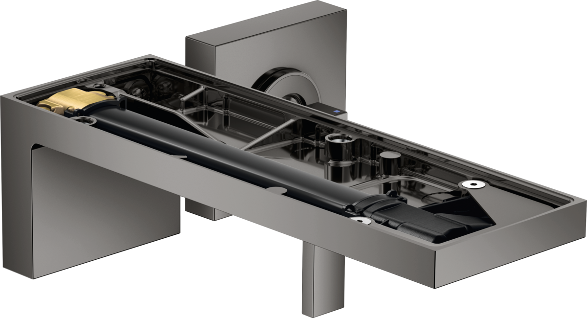 暗装墙出水单把手面盆龙头，出水嘴221mm，不带饰板