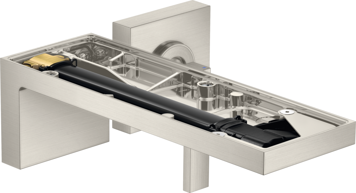 暗装墙出水单把手面盆龙头，出水嘴221mm，不带饰板