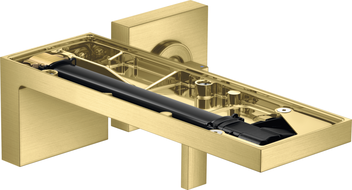暗装墙出水单把手面盆龙头，出水嘴221mm，不带饰板