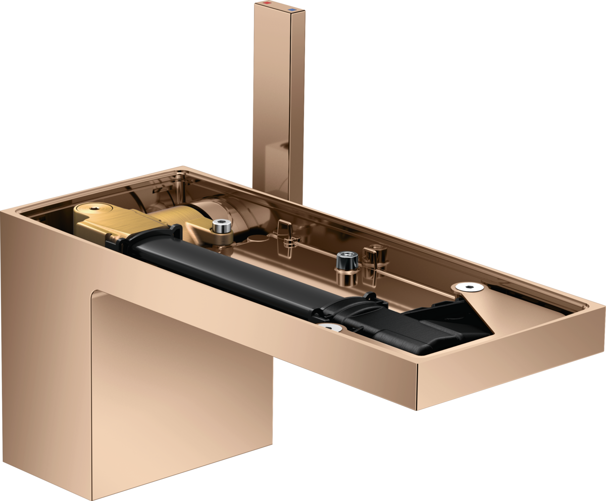 单把手面盆龙头70，带按压落水套件，不带饰板