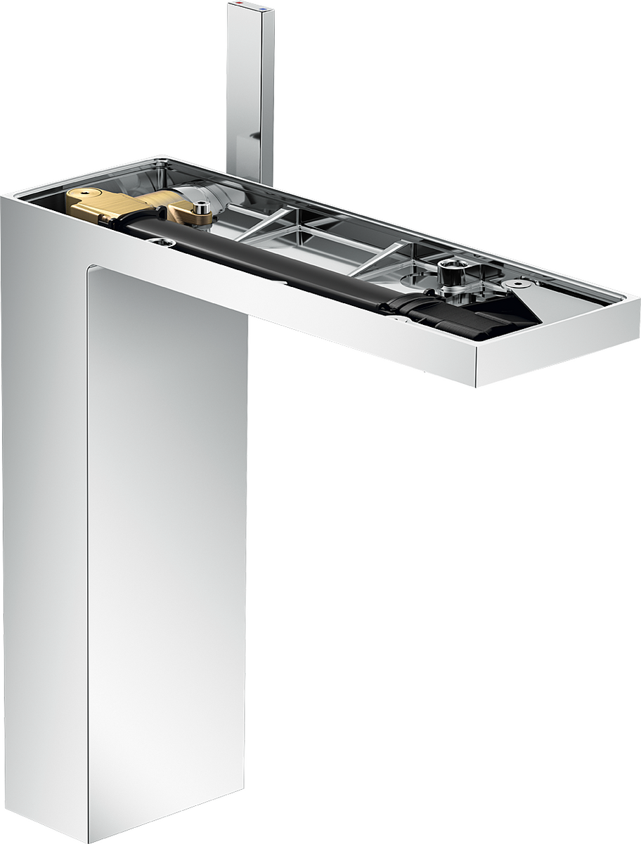 单把手面盆龙头230带按压落水(不带饰板）